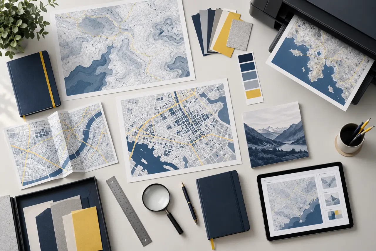 Imprimer une carte personnalisée ou géographique : choisissez le format adapté à l’usage