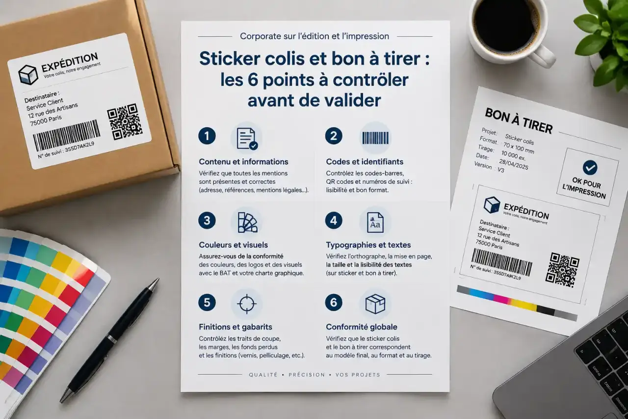 Sticker colis et bon à tirer : les 6 points à contrôler avant de valider