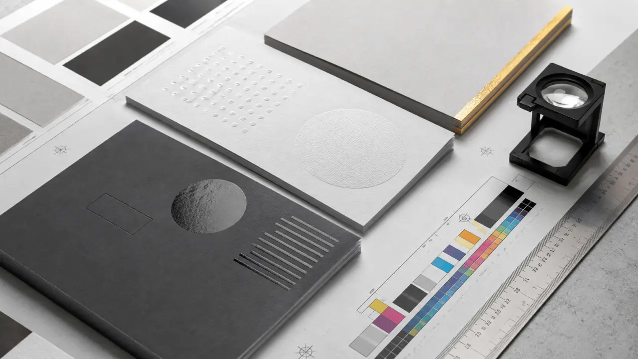 Plaquette corporate au design minimaliste et finitions soignées