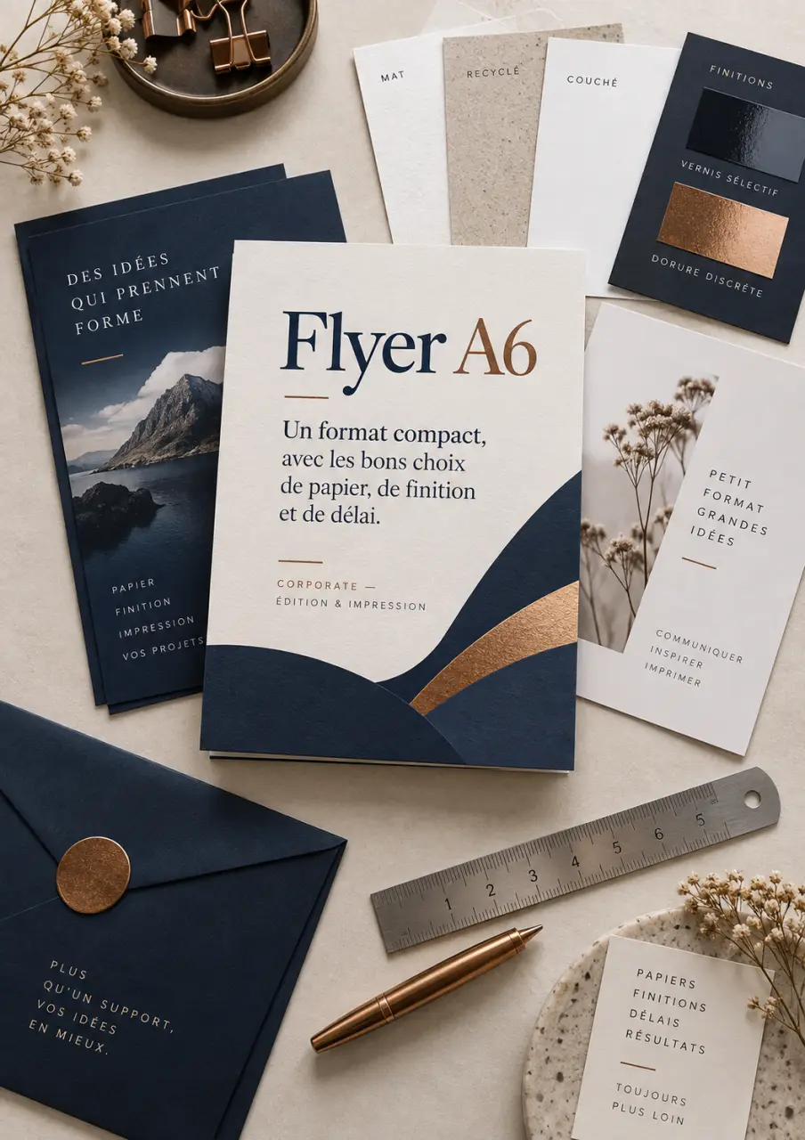 Flyer A6 : un format compact, avec les bons choix de papier, de finition et de délai