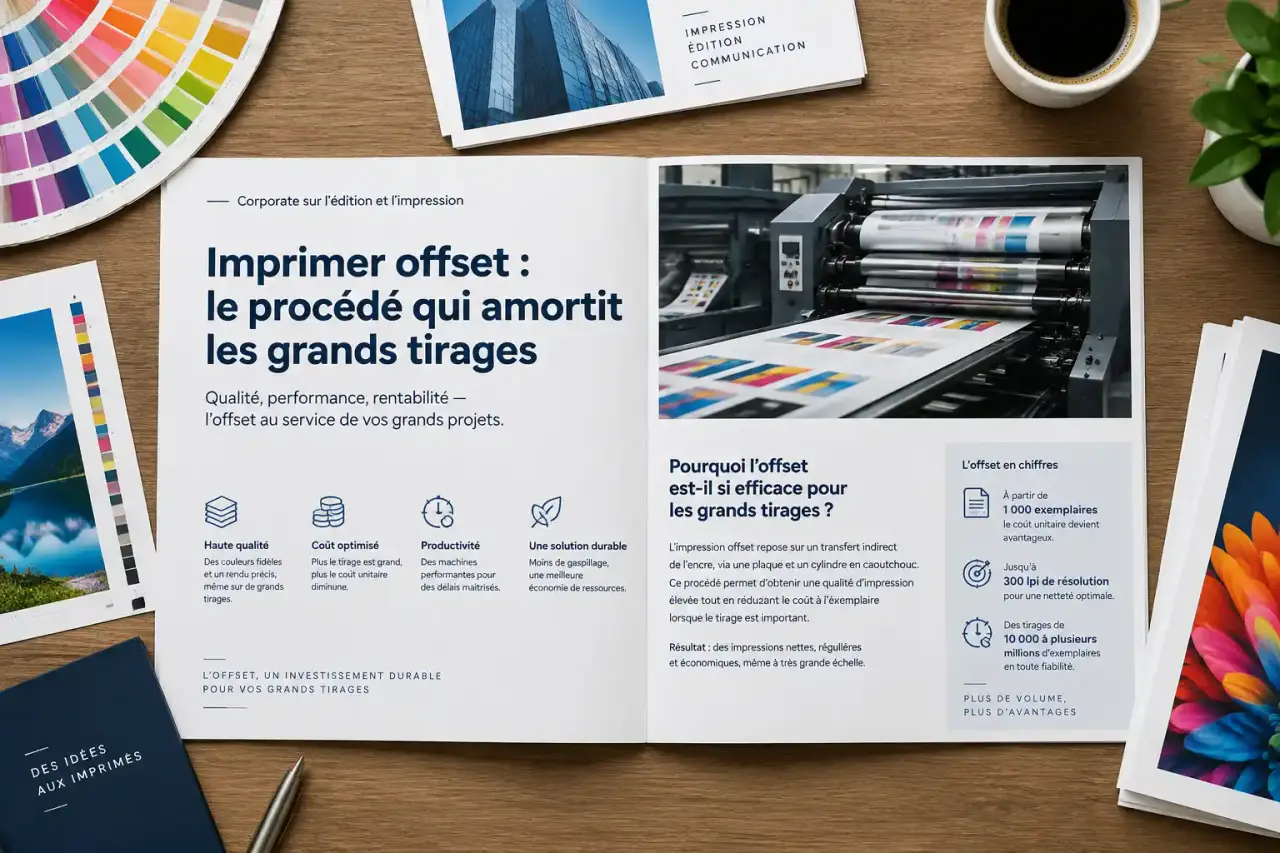 Imprimer offset : le procédé qui amortit les grands tirages