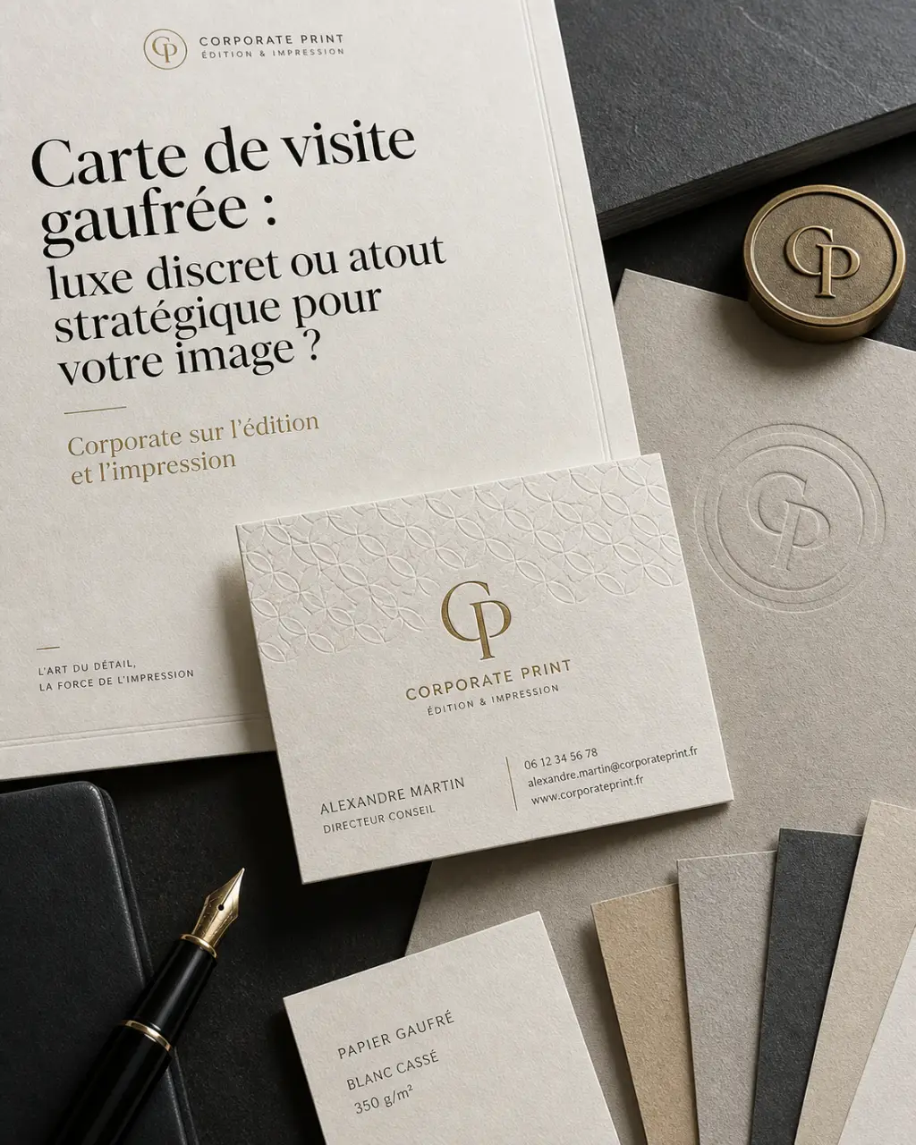 Carte de visite gaufrée : luxe discret ou atout stratégique pour votre image ?
